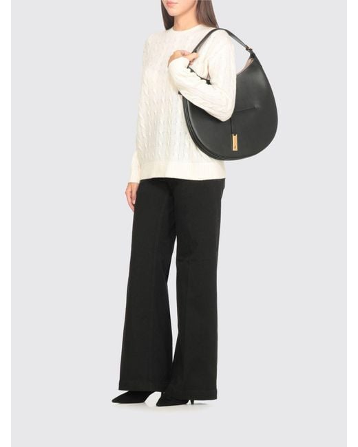 Polo Ralph Lauren Black Leather Hobo Bag