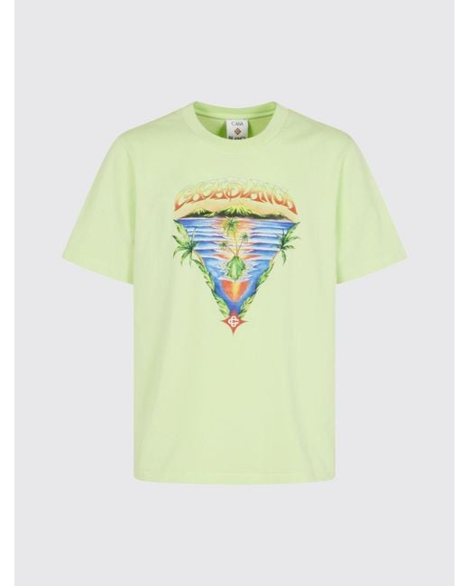 Casablanca Green Printed Organic Cotton T-Shirt for men