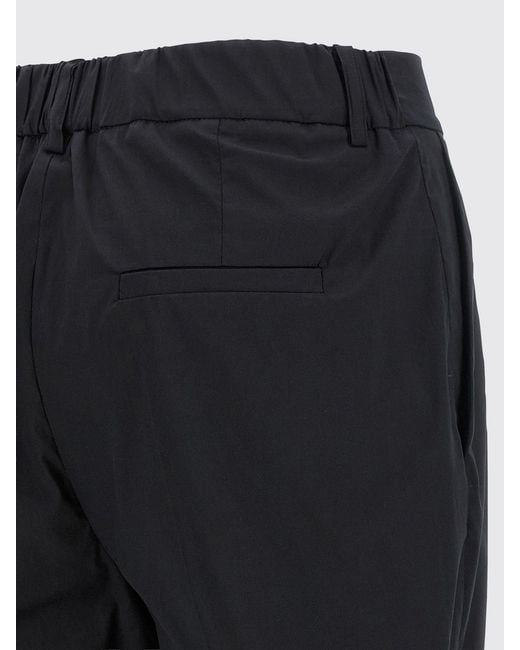 Kiton Black Cotton Blend Tailored Trousers