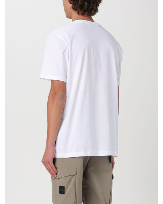 T-shirt in cotone di Boss in White da Uomo