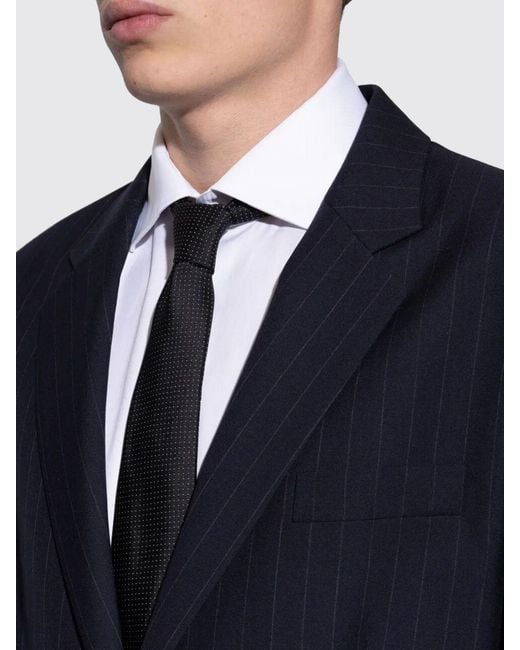 Giorgio Armani Black Polka Dot Silk Tie for men