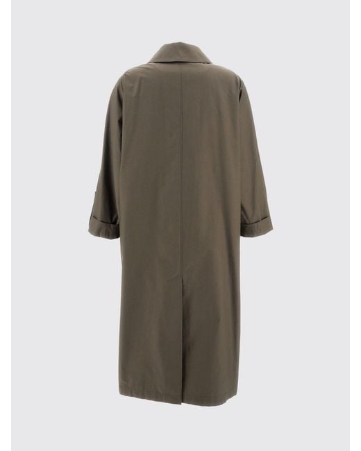Max Mara Green Zweireihiger Trenchcoat Aus Baumwollmischung