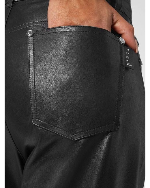Philipp Plein Black High-Waisted Skinny Trousers