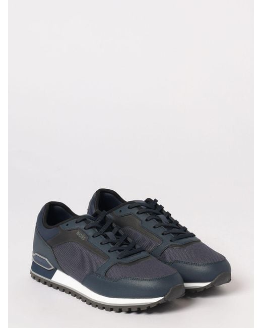 Boss Blue Parkour Mesh And Rubber Sneakers for men