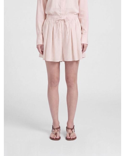 FEDERICA TOSI Pink Muslin Shorts
