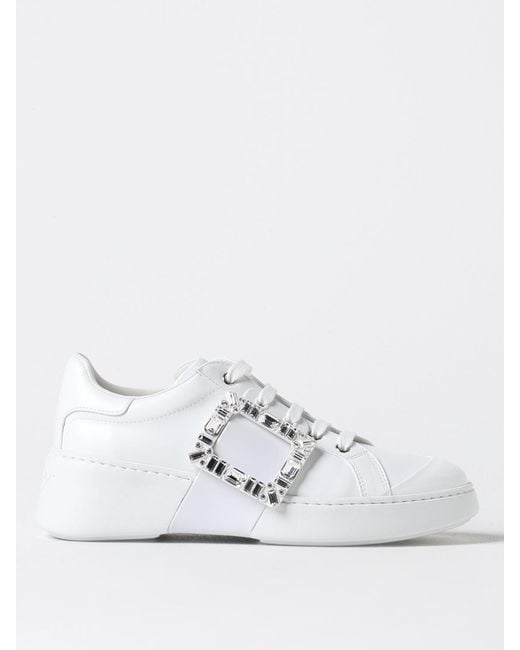 Roger Vivier White Viv Run Sneaker Buckle
