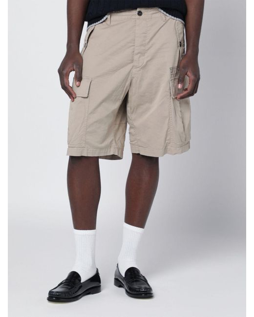 DSquared² Natural Cotton Cargo Shorts for men
