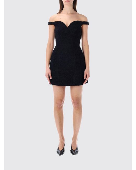 Self-Portrait Black Wool Blend Mini Dress