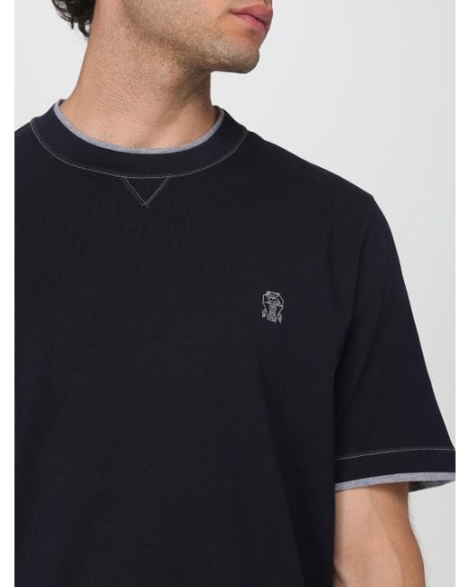 Brunello Cucinelli Polo Herren in Blue für Herren