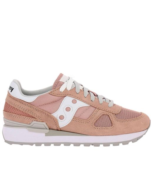 pink saucony running shoes