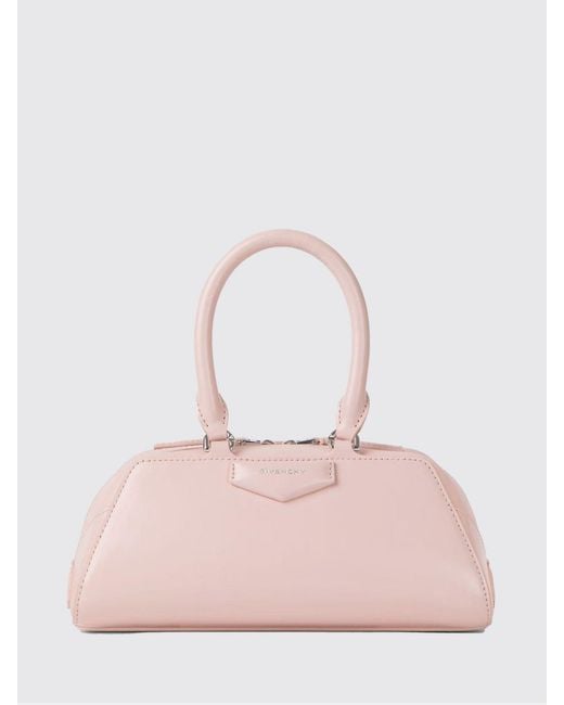 Givenchy Pink Mini Antigona East-West Leather Shoulder Bag