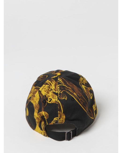 Cappello Baroque in cotone stampato di Versace in Black da Uomo