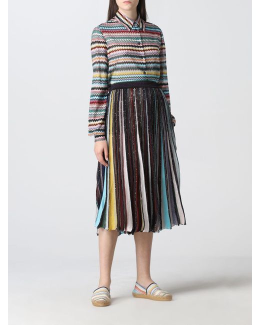 Gonna plissettata con paillettes di Missoni | Lyst