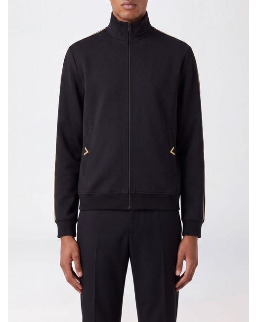 Valentino Garavani Blue Slim Fit Technical Fabric Zip-Up Sweatshirt for men