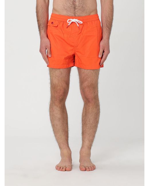 Kiton Orange Swimsuit for men