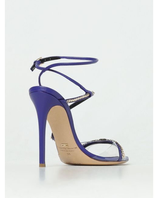 Elisabetta Franchi Blue Heeled Sandals