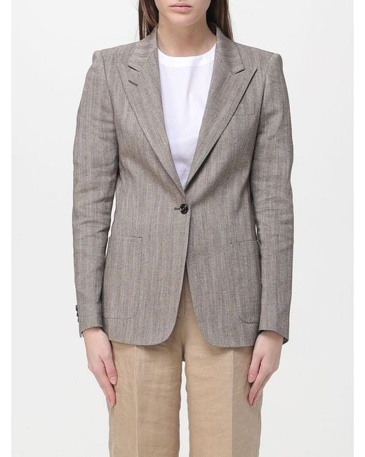Tagliatore Gray Single-Breasted Wool Blend Blazer