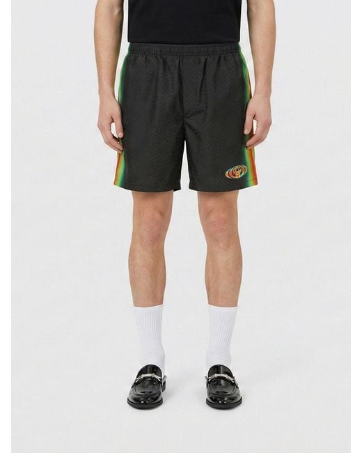 Casablanca Black Logo Polyester Swimsuit for men
