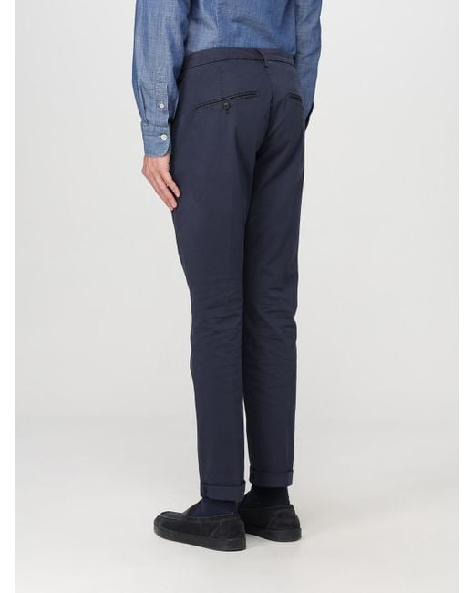 Dondup Blue Cotton Chino Trousers for men