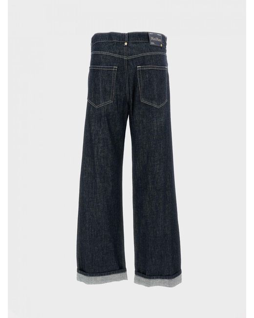 Max Mara Black Wide-Leg Denim Jeans