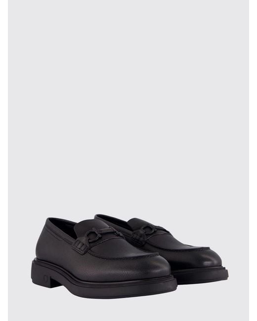 Ferragamo White Grained Leather Loafers for men