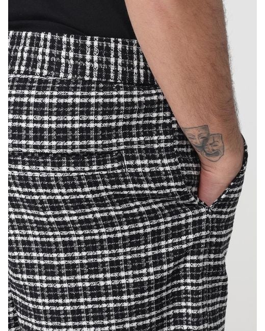 Carhartt Black Check Cotton Shorts for men