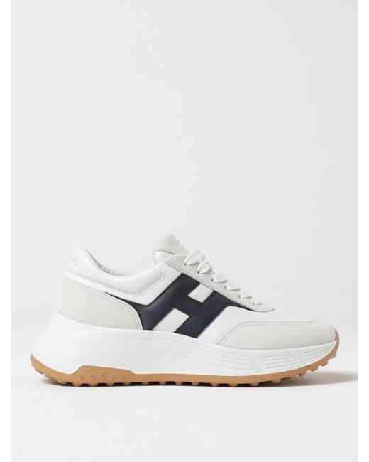 Hogan White Hyperlight Leather Sneakers