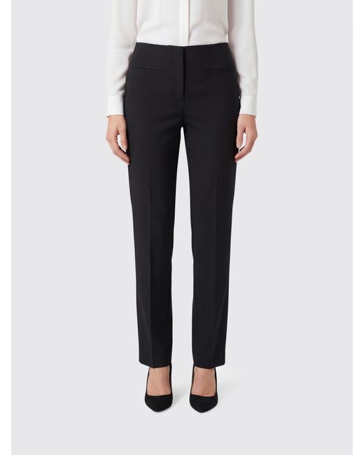 Semicouture Blue Tailored Wool Blend Trousers