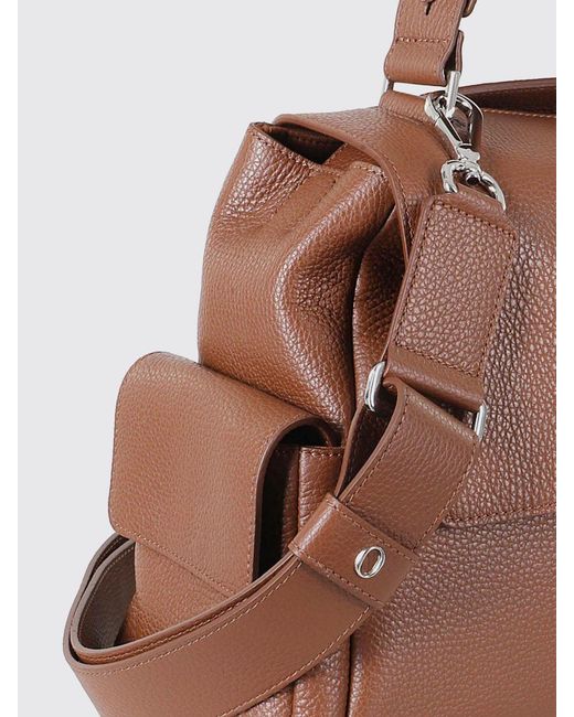 Orciani Brown Sveva Hammered Leather Bag