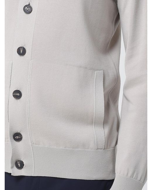 Kangra Gray Cotton Cardigan for men