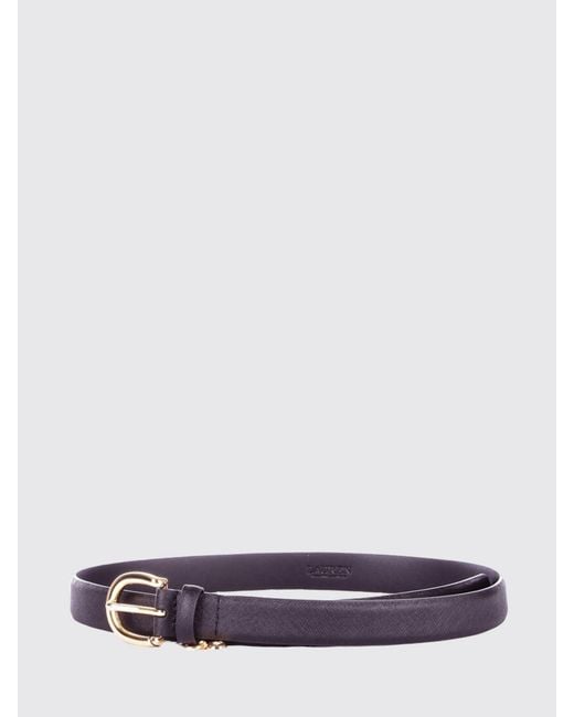 Ralph Lauren White Saffiano Leather Belt