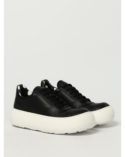 Moschino Couture Black Leather Sneakers for men
