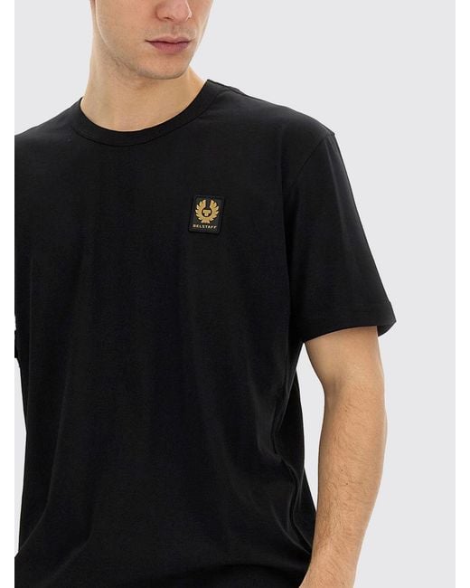 Belstaff Black Crew Neck T-Shirt for men