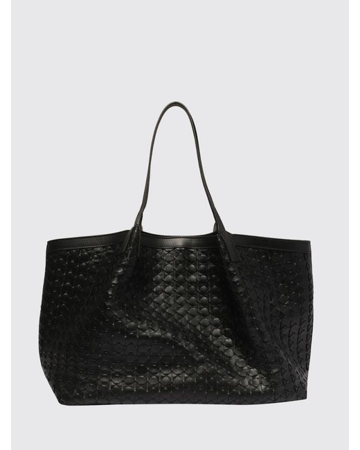 Serapian Black Secret Large Tasche Aus Geflochtenem Leder
