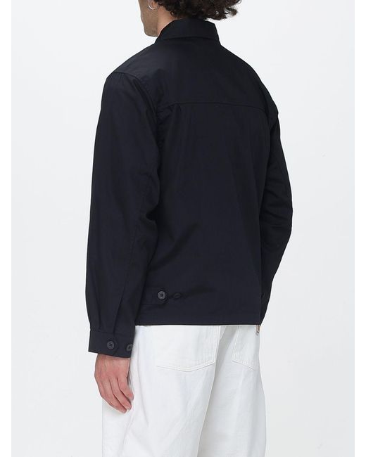Carhartt Blue Cotton Blend Shirt Jacket for men