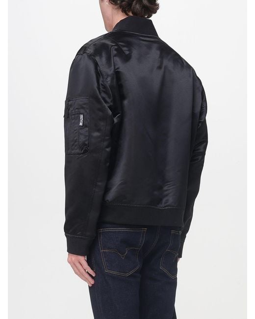 Versace Jeans Couture Blue Polyester Bomber Jacket for men
