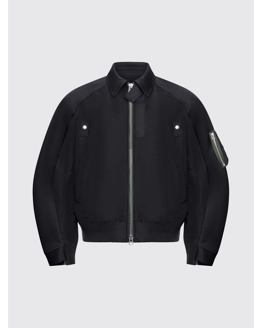 Sacai Blue Oversized Cotton Bomber for men