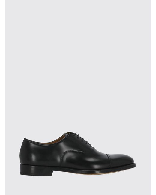 Doucal's White Polished Leather Oxfords for men