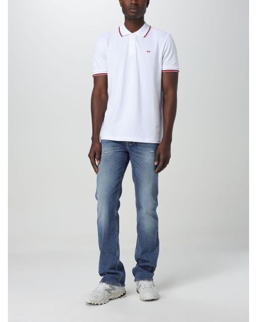 DIESEL White Polo Shirt for men
