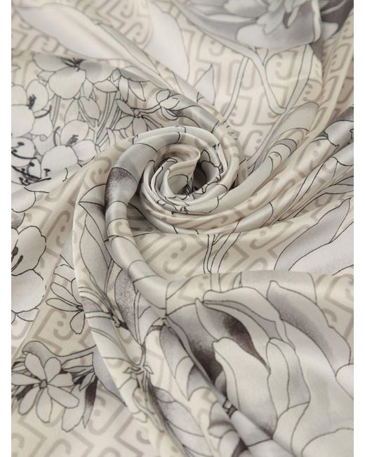 Liu Jo Natural Peony Printed Polyester Foulard