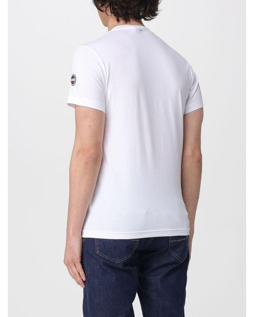 Colmar White Cotton T-Shirt With Logo for men