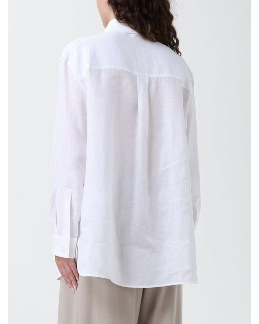 Max Mara White Max Mara Mm Linen Shirt