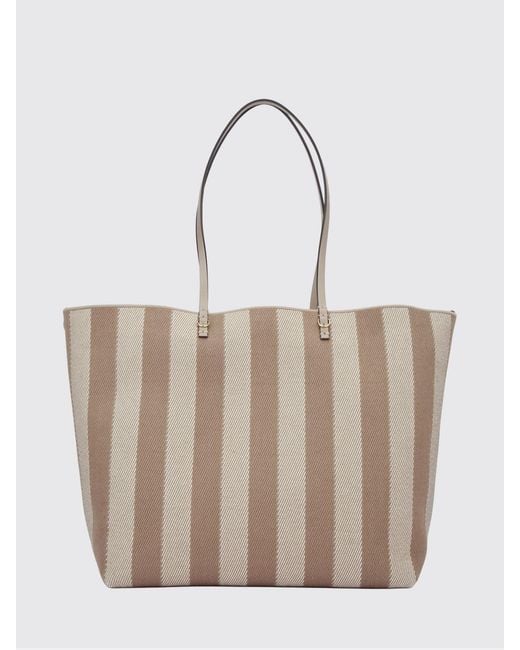 Fendi Natural Large Roll Jacquard Shopping Bag