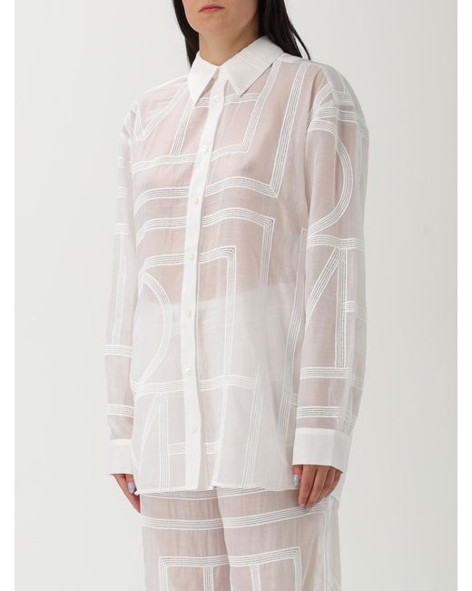 Camisa Mujer Totême  de color White