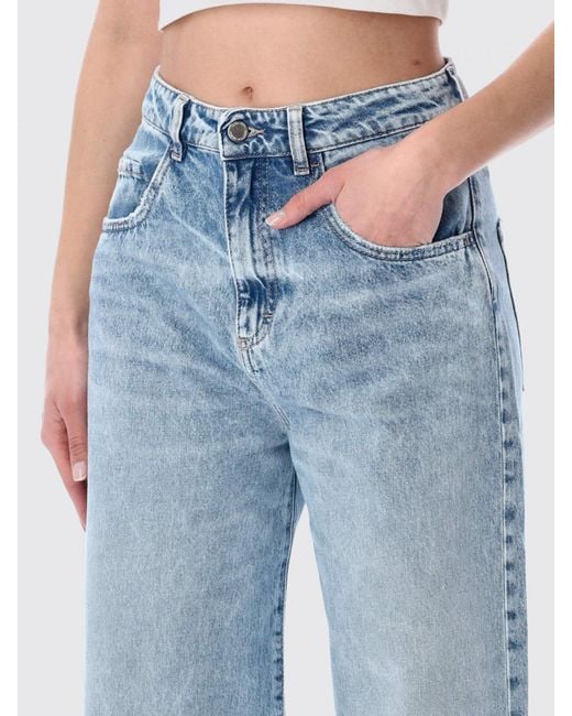 ICON DENIM Blue Poppy High-Waisted Wide-Leg Organic Jeans