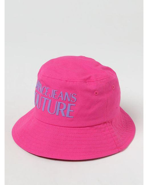 Cappello in cotone di Versace in Pink