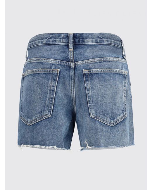 Agolde Blue Denim Shorts
