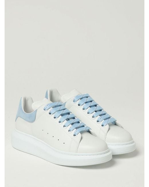 McQueen White Oversize Leather Sneakers