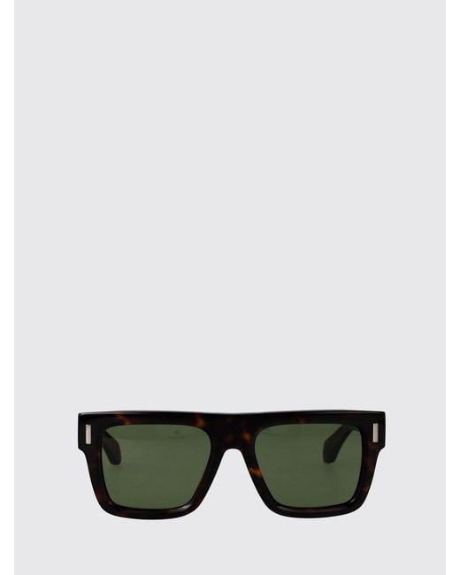 Ferragamo Black Rectangular Acetate Aviator Sunglasses With Logo for men
