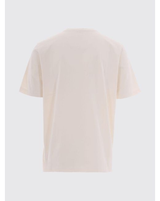 Maison Kitsuné White Maison KitsunÉ Cotton T-Shirt With Mini Logo for men
